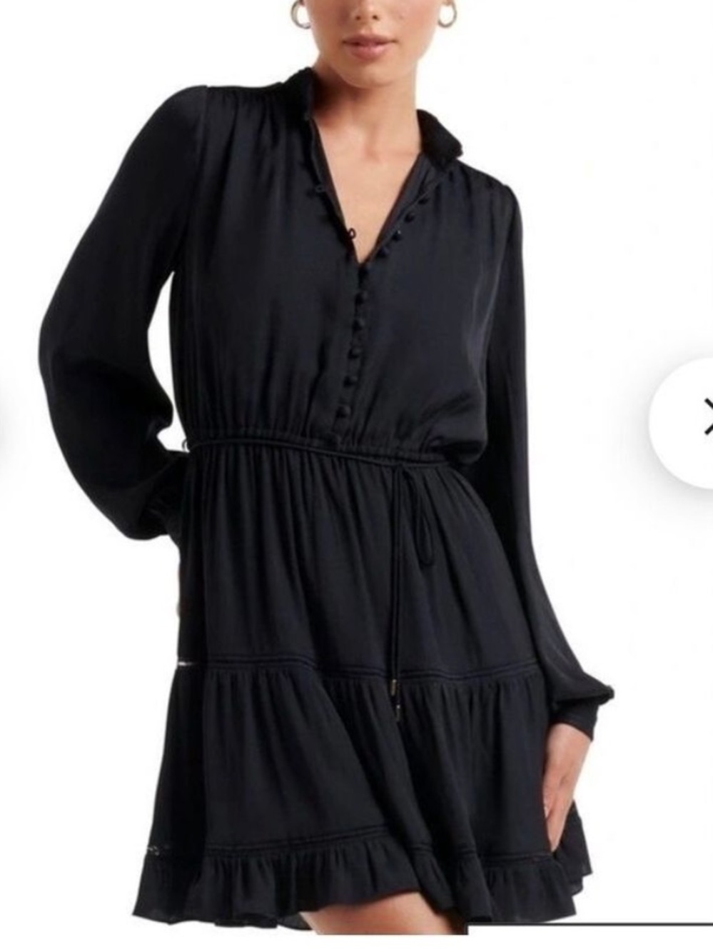 Ever New Elegant Black Long Sleeve Dress 
Size Small